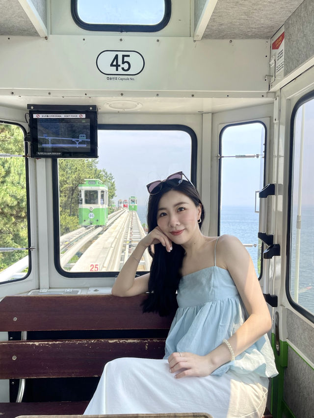 韓國釜山/絕美 天空膠囊列車🩵