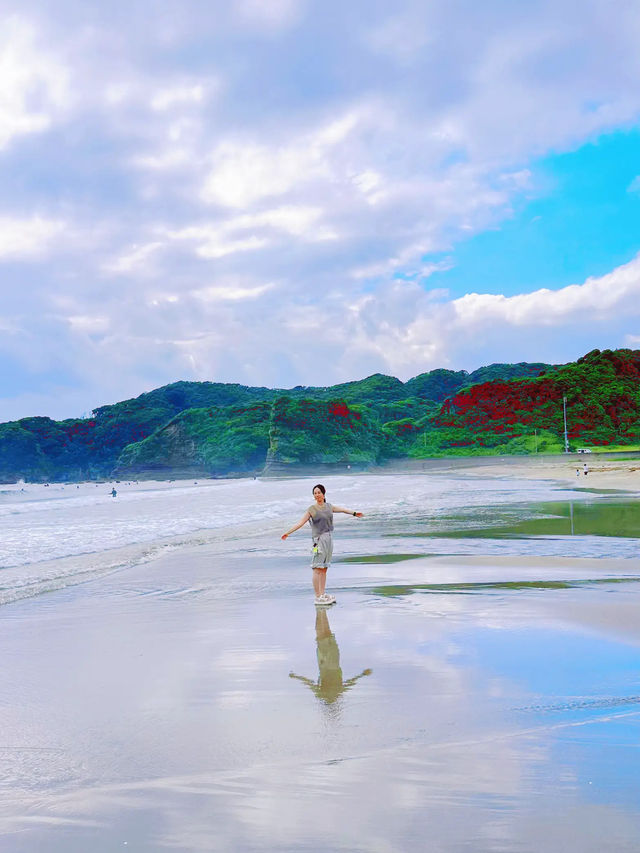 【千葉】本当は教えたくない🫢白い鳥居が神秘的🤍涼しくて快適な海水浴場