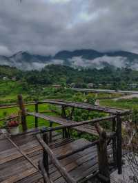 Sapan in rainy season.Nan province,Thailand