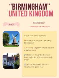Birmingham 3-days itinerary ❤️