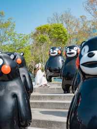 【まさかの無料】84体のくまモンに会える公園❤️🖤ˊ˗