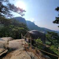 Rocky Trails & Sweet Views the summit of Yonghwasan Mountain