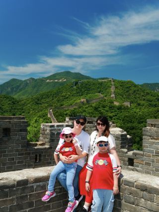 Great Wall of China, Mutianyu Great Wall with my 5&8 years old kids. 