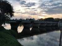Dawn Splendor at Kuching’s Satok Suspension Bridge  