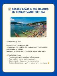 📝 Dragon Boats & Big Splashes: My Stanley Water Fest Day