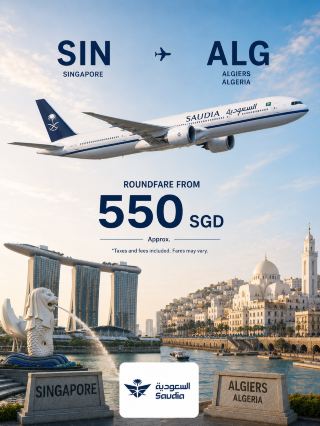 Singapore to Algiers, Algeria – Only 503 SGD Roundtrip! 🇸🇬➡️🇩🇿