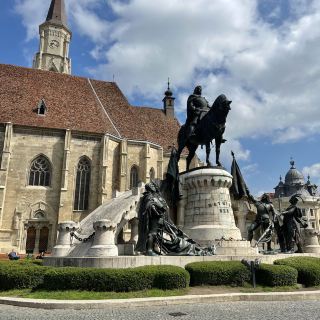 Cluj-Napoca's landmark, the statue of Matthias Rex