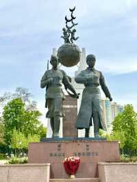 Spring in Almaty: Chilling at Park on Astana Square