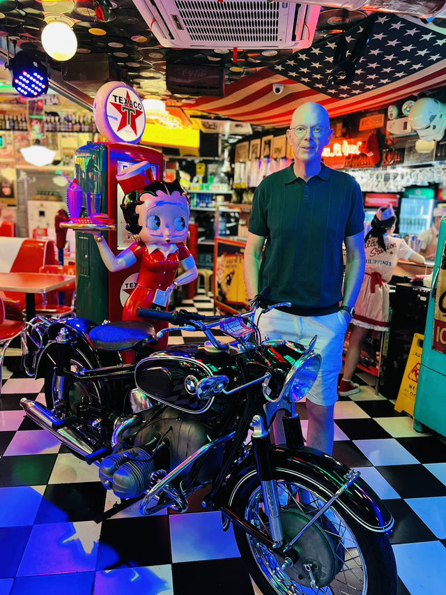 Fuel up on flavor and nostalgia at Makati’s most iconic diner 🇵🇭🍔⛽