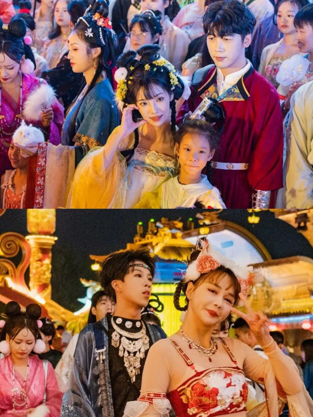 就在黃陂木蘭不夜城 看嫦娥奔月。