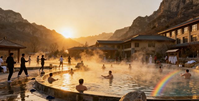 冬季必打卡！保定淶源白石山溫泉度假區玩雪+泡湯攻略