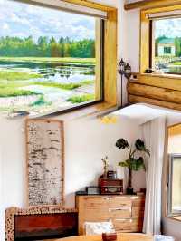 漠河這家帶天窗的民宿，藏在大興安嶺裡，體驗感直接香麻了～