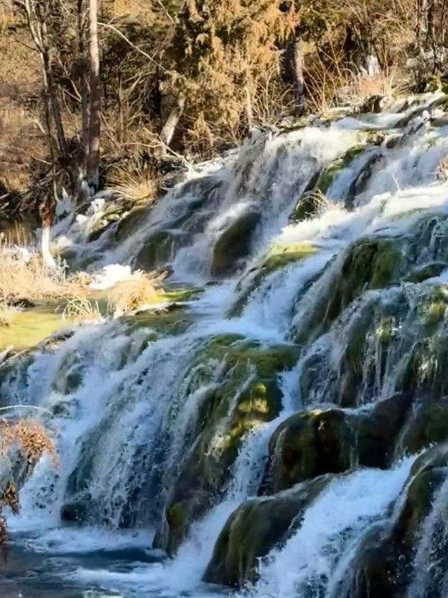 冰凝玉鏡,九寨溝冬日限定暴擊,藍冰琉璃海,美到窒息!