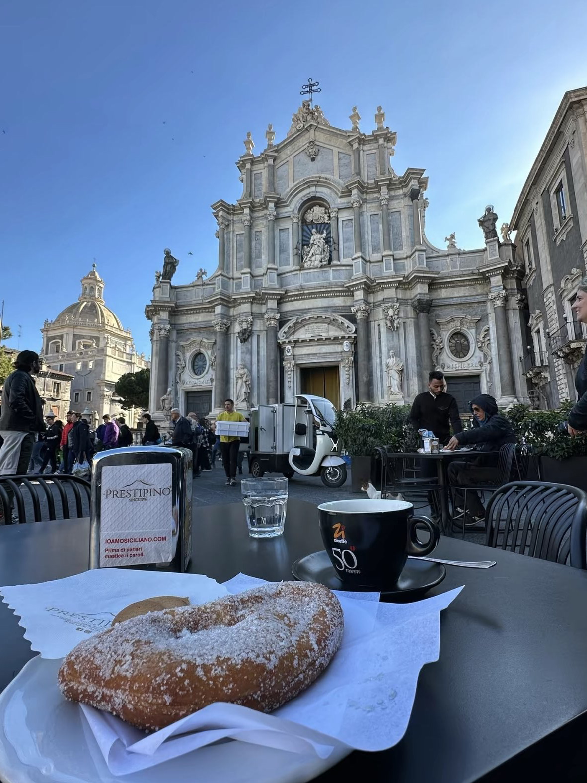 Amazing food with i nice view in Italy 🇮🇹 