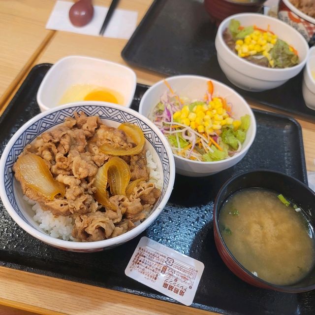 일본여행 후쿠오카 공항 맛집 요시노야 