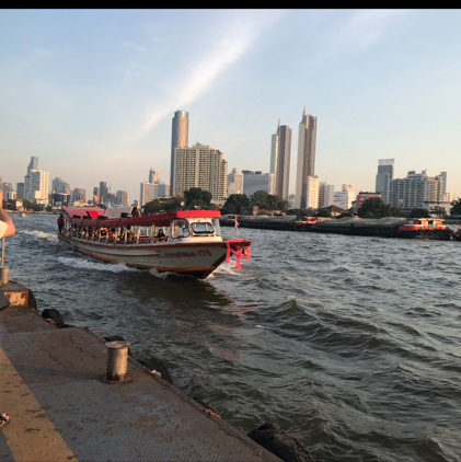 Enjoy Chao Phraya river at sunset