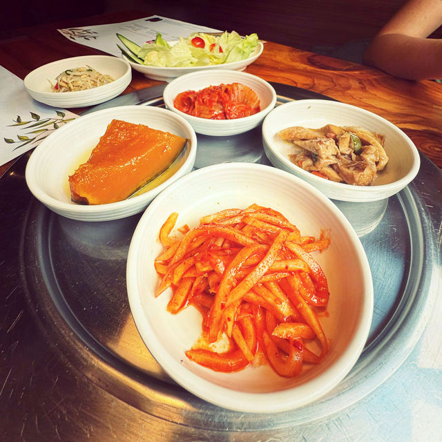 Korean food vibrant flavorful, and delicious 