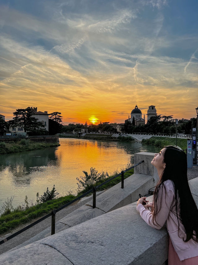 Romantic Couple's Escape in Verona: A Perfect Evening at Castel San Pietro 