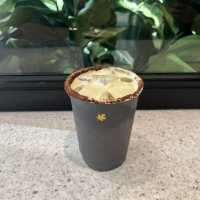 Early morning sip at Because Coffee
