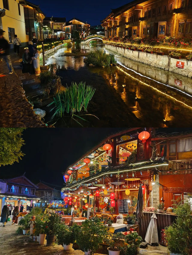Night view at Old Town of Lijiang 