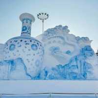 Winter Wonderland: Sun Island Snow Sculpture Spectacle ❄️🏰✨ 