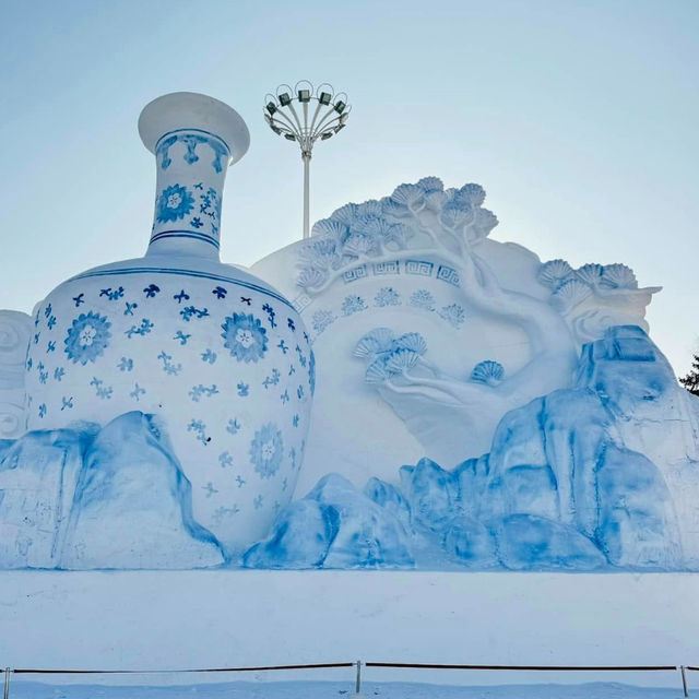 Winter Wonderland: Sun Island Snow Sculpture Spectacle ❄️🏰✨ 