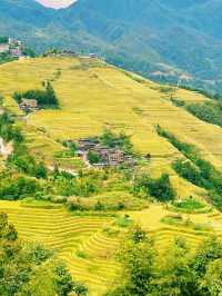 中國廣西桂林著名景點：龍脊梯田風景名勝區，適合打卡拍照📸