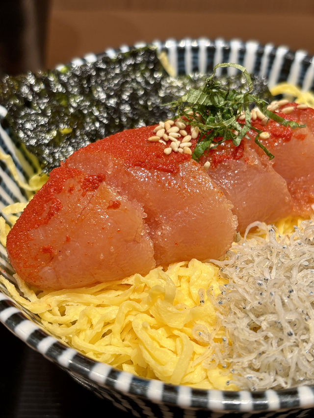 【福岡・博多駅】朝から贅沢な明太丼を楽しめる名店「はかた天乃 KITTE 博多店」