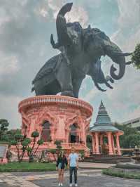 Erawan Museum – A Grand Pink Temple with a Giant Elephant on Top 🐘💗
