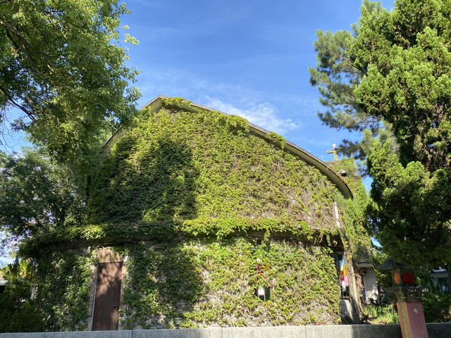 新城 天主堂 鳥居與十字架 並存 新城 天主堂 鳥居與十字架 並存