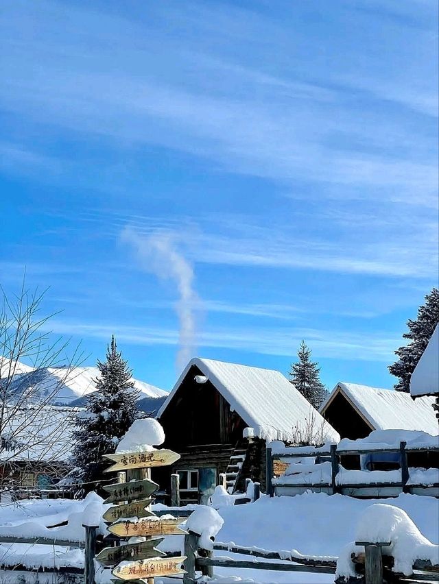 “Snowy Serenity of Hemu Village”