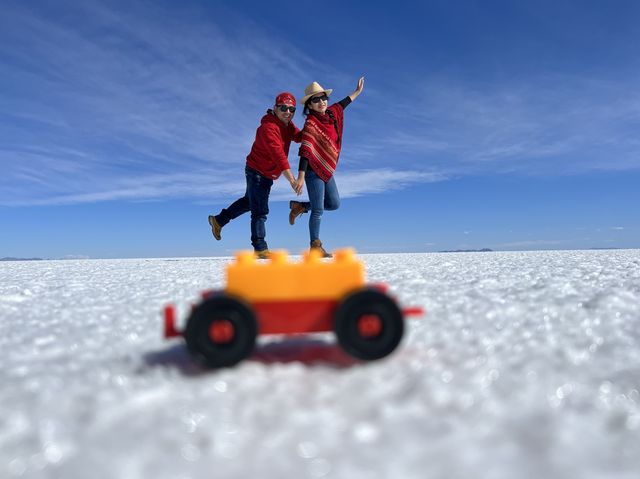 【ウユニ塩湖】トリック写真