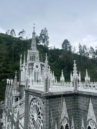 Church towering at the border, Rosario de las Lajas.