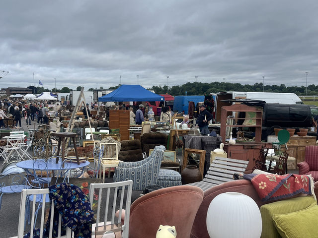 Many options of antique furniture, homeware in Sunbury antique market