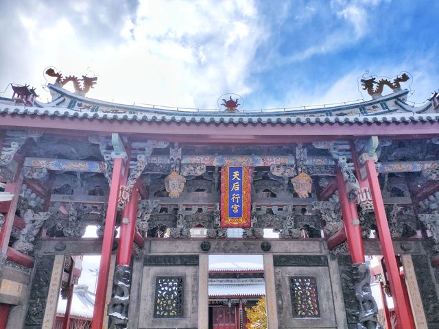煙台天后行宮雪景