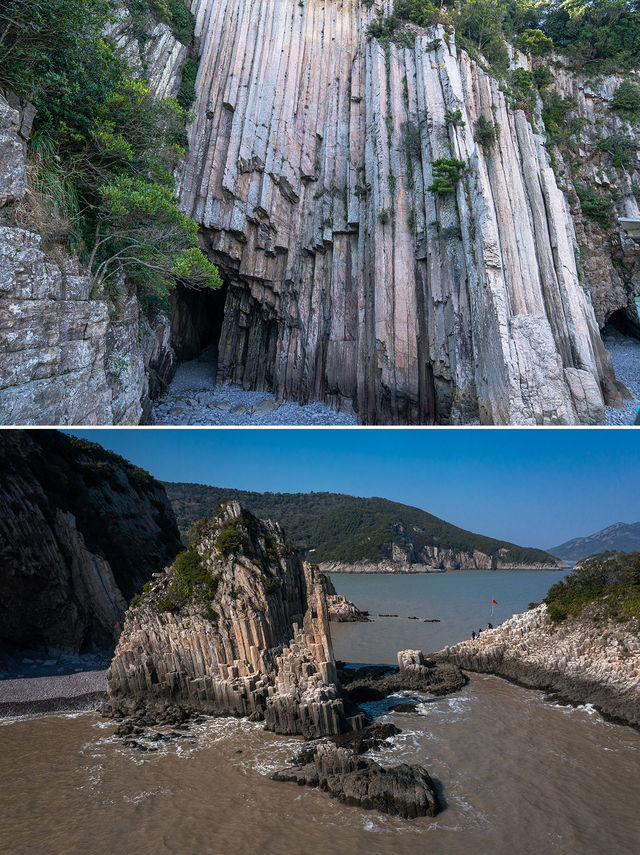 浙江一處奇景，千萬根巨石插在海面，世界罕見
