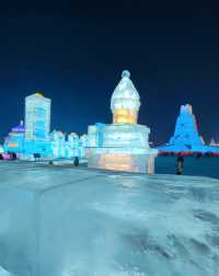 哈爾濱冰雪大世界夜景太震撼了！