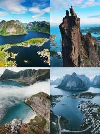 夏季的羅弗敦午夜陽光峽灣海岸線美到失語