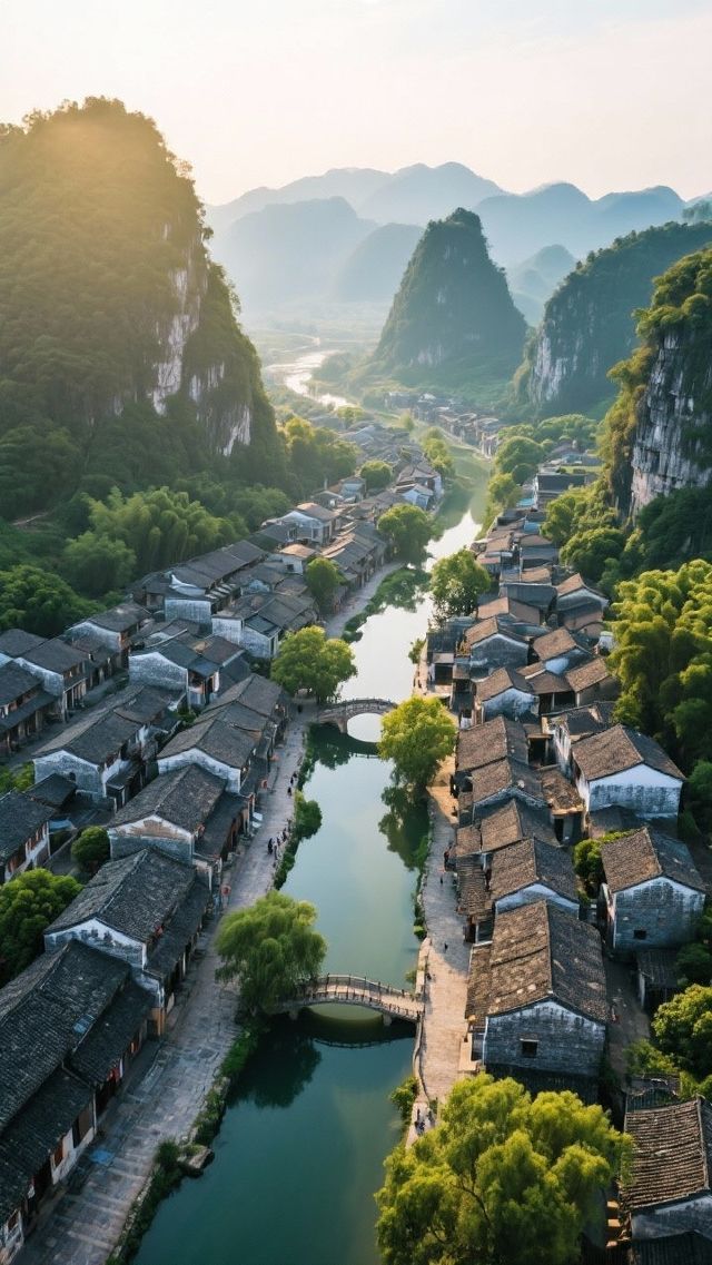 嶺南水鄉｜小橋流水｜群峰溫柔環抱｜桂北山水間的千年小鎮