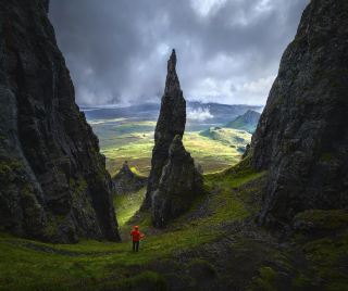 Exploring the Needle Rock in the Scottish Highlands