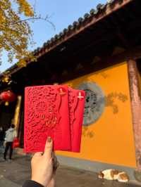 龍華寺的銀杏葉黃啦