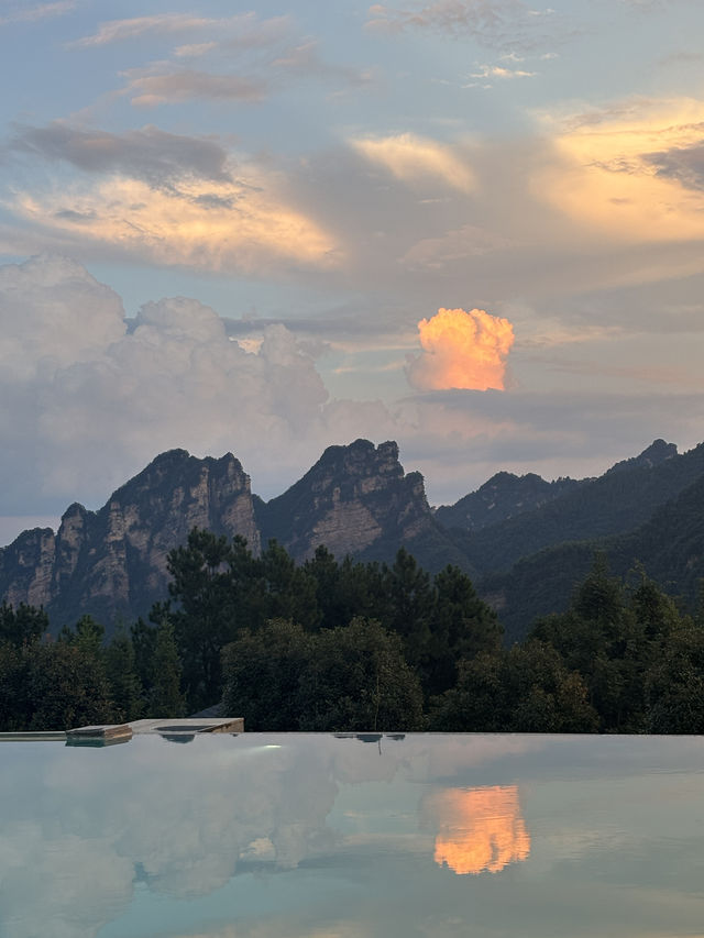 圍爐煮茶配峰林雪景 圍爐煮茶配峰林雪景