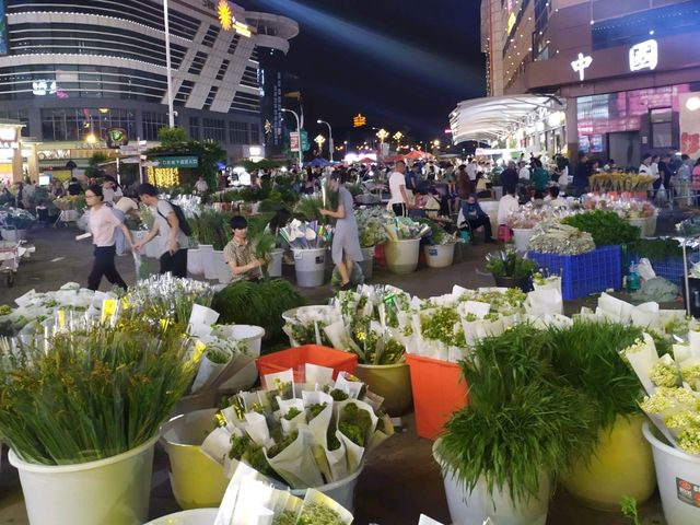 昆明-斗南花市(亞洲最大花市)-名不虛傳熱鬧到夜晚