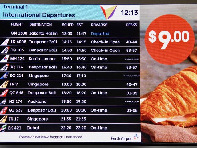 【オーストラリア・パース】パース国際空港✈️