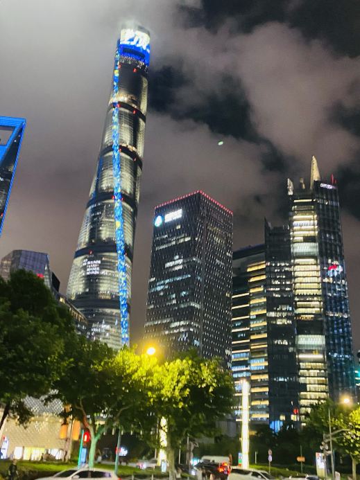Skyline Lujiazui Shanghai saat senja