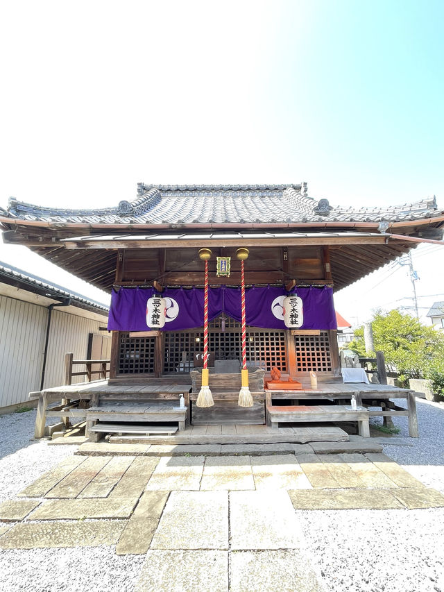【三ツ木神社/神奈川県】オレンジに染まった石像が出迎える