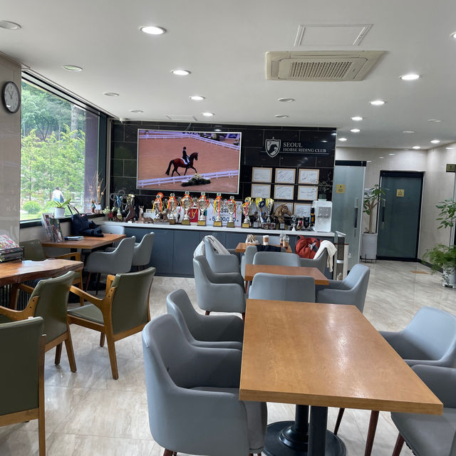 커피 먹으면서 말 타기 체험!