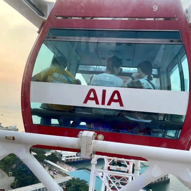 Ferris wheel adventures at sunset, best bet yet! 🌇🎡