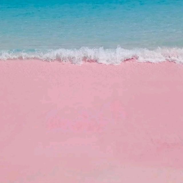 The charming pink beach