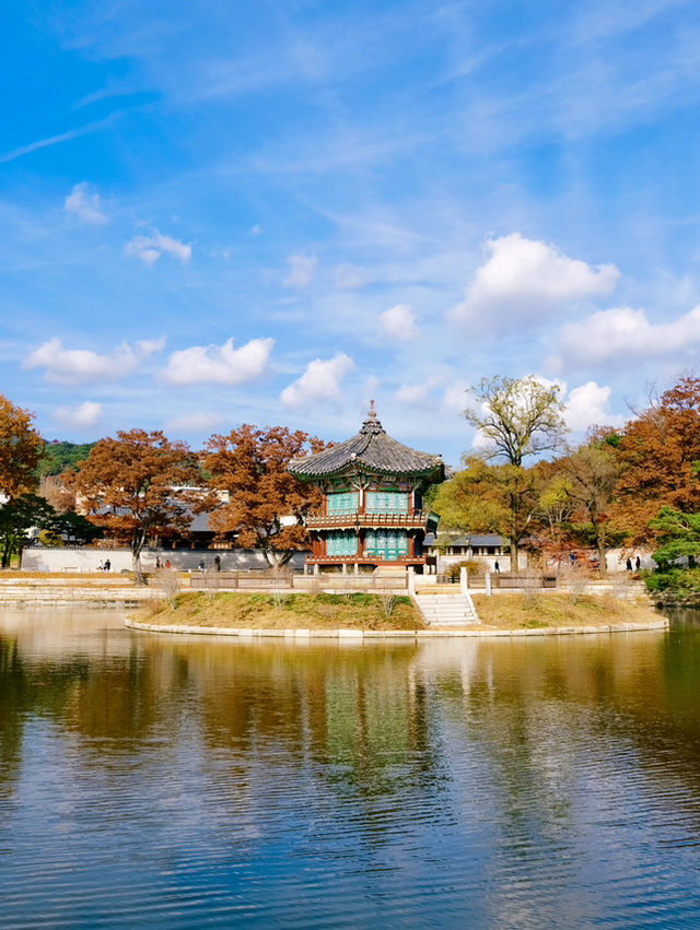 ใบไม้เปลี่ยนสีที่ Gyeongbokgung Palace 